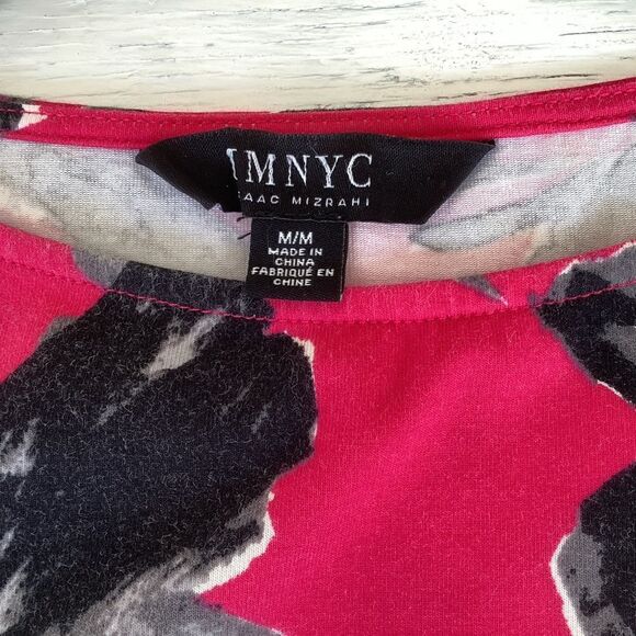 IMNYC Isaac Mizrahi pink black pullover top medium.  0212 - Picture 9 of 10